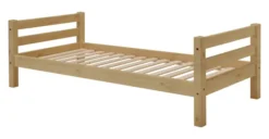 Infanskids Etagenbett mit Leiter und 2 Rollschubkästen gelaugt 90 x 200cm 603-20