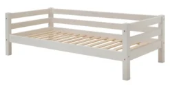 Infanskids Halbhohes Bett teilbar inkl. Schrägleiter und Rutsche weiß 90 x 200 cm 309-30