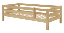Infanskids mittelhohes Bett mit Schrägleiter natur 200x90cm 308-10