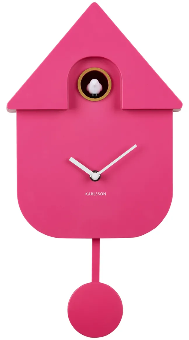Karlsson Kuckucksuhr Modern Bright pink