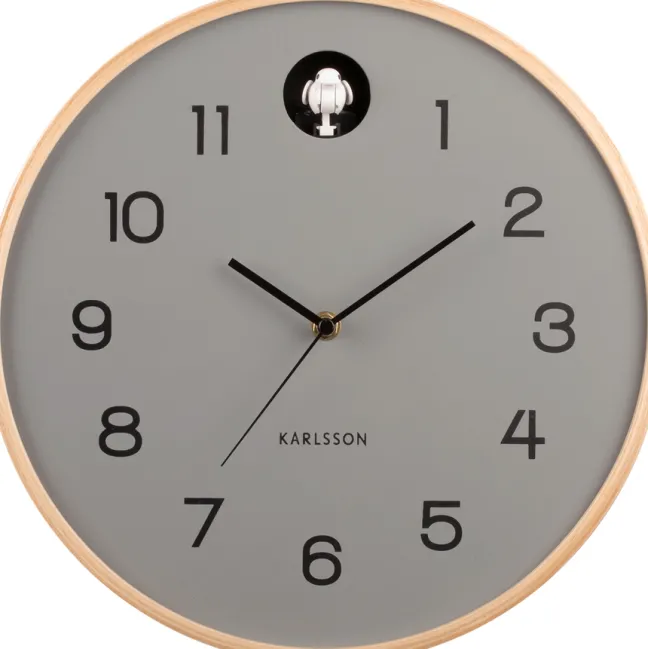 Karlsson Kuckucksuhr Natural Mouse grey