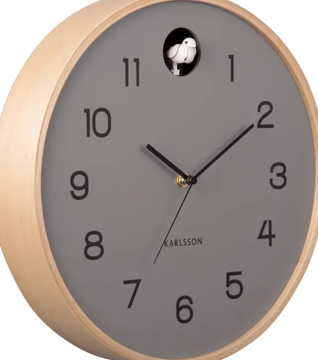 Karlsson Kuckucksuhr Natural Mouse grey