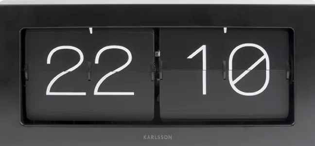 Karlsson Wand- und Tischuhr Flip XL Black