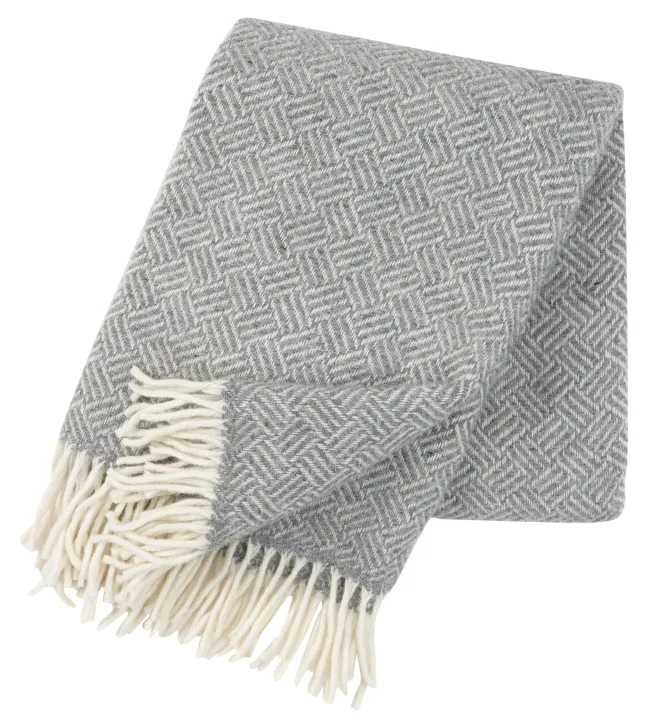 Klippan Lammwolldecke Samba 200x130cm grau