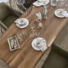 LifeConcept Esstisch 180x100cm Zerreiche Baumkante (3cm) Natur geölt mit Metall U-Gestell