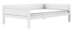 Lifetime Basisbett 120x200cm mit Premium Rollboden und Bettkasten groß weiß lackiert