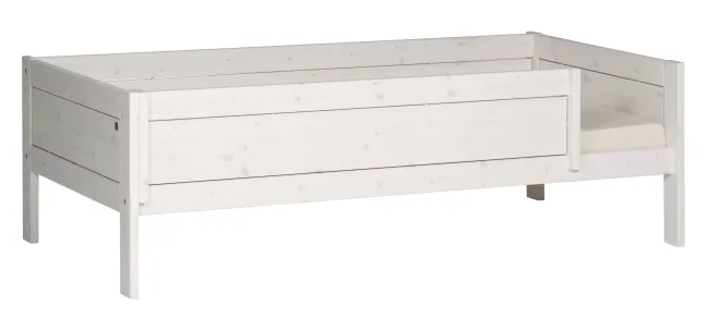 Lifetime Basisbett 90x200cm mit Rollboden und Absturzsicherung whitewash
