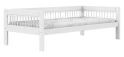 Lifetime Breeze Himmelbett 90x200cm mit Rollboden weiß lackiert
