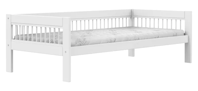 Lifetime Breeze Himmelbett 90x200cm mit Rollboden weiß lackiert