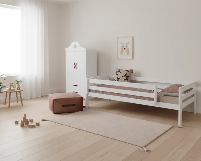 Lifetime Elements Einzelbett 90x200cm mit Rollboden weiß