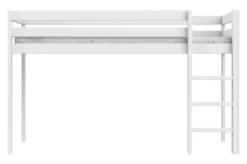 Lifetime Elements halbhohes Bett 90x200cm mit Rollboden weiß