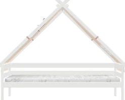 Lifetime Elements Tipibett Rainbow 90x200cm mit Rollboden weiß lackiert