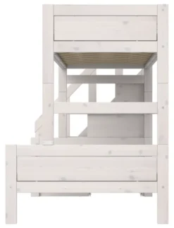 Lifetime Etagenbett Family 90/140x200cm mit Treppe und Premium Rollboden whitewash