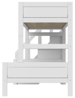 Lifetime Etagenbett Family 90/140x200cm mit Treppe und Premium Rollboden weiß lackiert