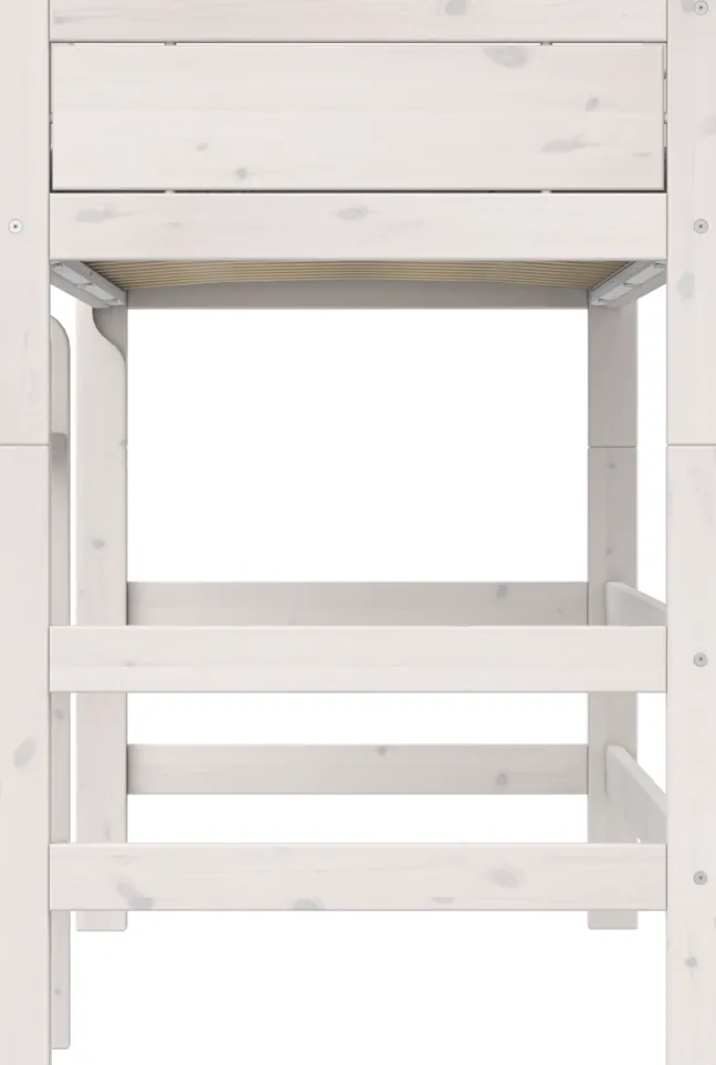 Lifetime Hochbett 152cm 90x200cm mit Rollboden whitewash