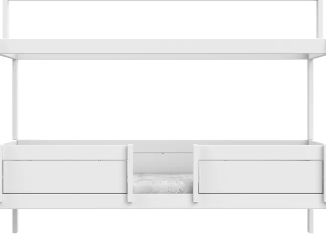 Lifetime 4in1 Hausbett mit Deluxe Lattenrost weiß lackiert