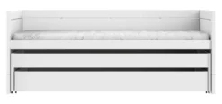 Lifetime Kojenbett 90x200cm mit Gästebett, Bettkasten und Rollboden weiß lackiert