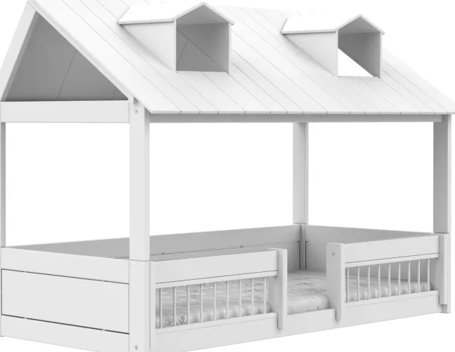 Lifetime Montessori Beachhouse Bett 90x200cm mit Premium Rollboden weiß lackiert