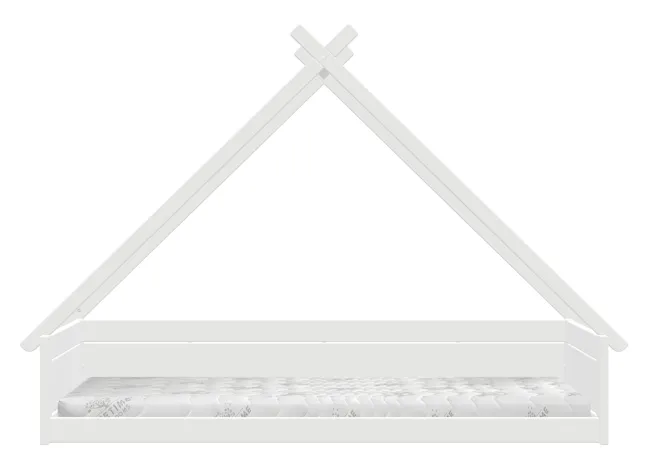 Lifetime Montessori Tipibett 90x200cm mit Rollboden weiß lackiert