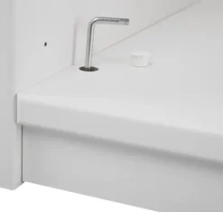 Lifetime Schrank 100cm mit 2 Türen, 2 Böden und 2 Schubladen weiß lackiert