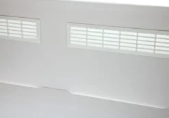 Lifetime Schrank 100cm mit 2 Türen, 2 Böden und 2 Schubladen weiß lackiert