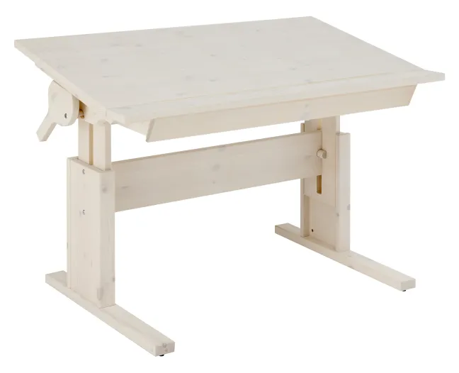 Lifetime Schreibtisch 120cm höhenverstellbar/schrägstellbar whitewash