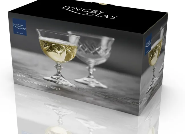 Lyngby Glas Champagner-Schale Eaton 28cl 2 Stück