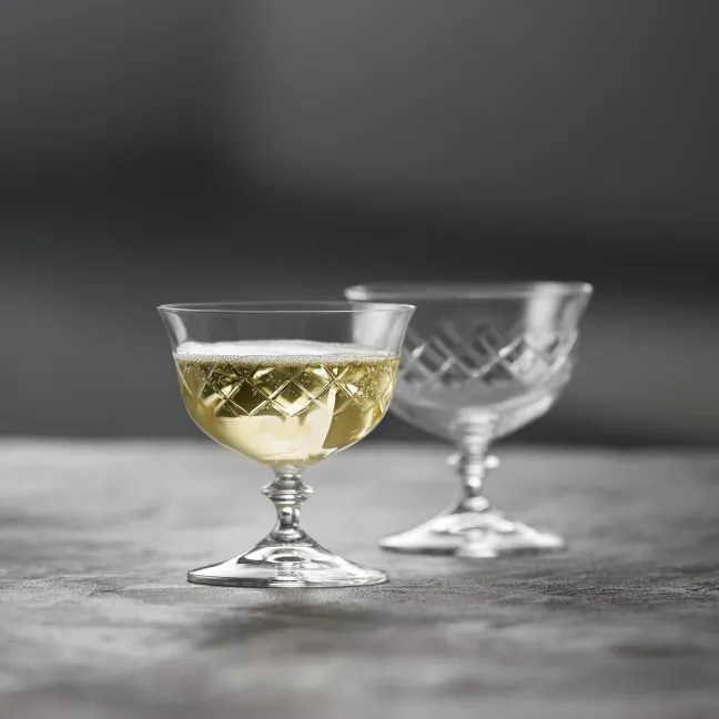 Lyngby Glas Champagner-Schale Eaton 28cl 2 Stück