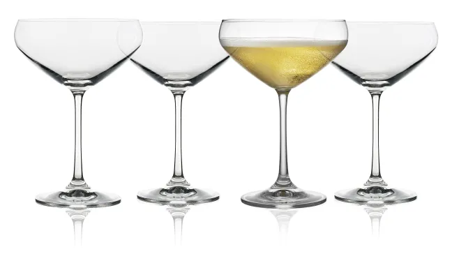 Lyngby Glas Champagner-Schale Juvel 34cl 4 Stück