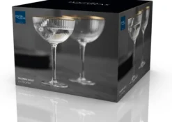 Lyngby Glas Cocktailglas Palermo Gold 31,5cl 4 Stück
