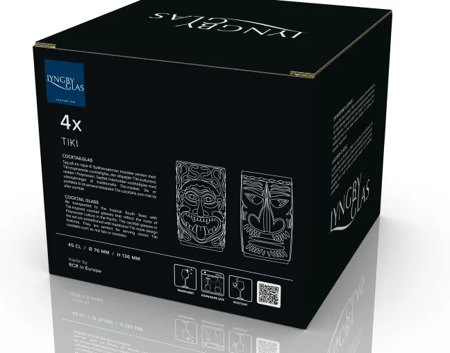 Lyngby Glas Cocktailglas Tiki 45cl 4 Stück Klar