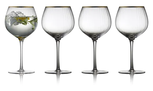 Lyngby Glas Gin Glas Palermo Gold 65cl 4 Stück