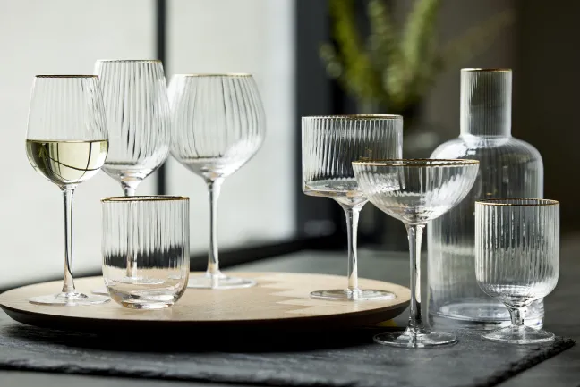 Lyngby Glas Gin & Tonic Glas Palermo Gold 45cl 4 Stück