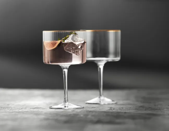 Lyngby Glas Gin & Tonic Glas Palermo Gold 45cl 4 Stück