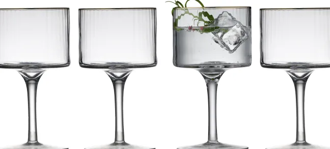 Lyngby Glas Gin & Tonic Glas Palermo Gold 45cl 4 Stück