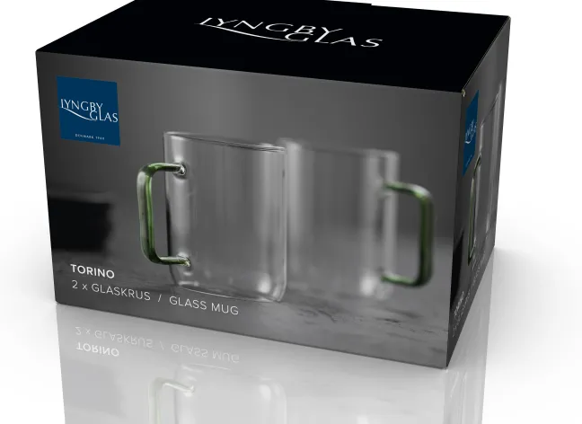 Lyngby Glas Glasbecher Torino 40cl 2 Stück grün Sale