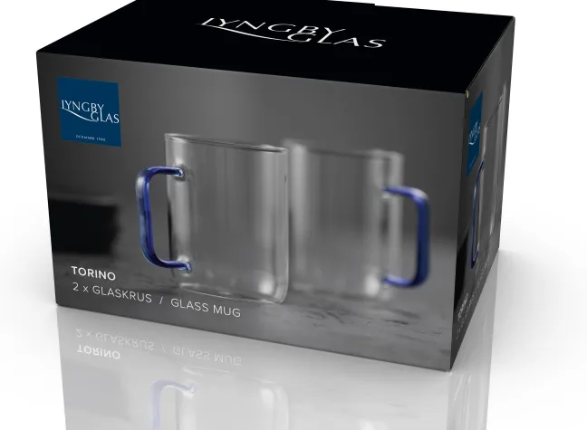 Lyngby Glas Glasbecher Torino 40cl 2 Stück blau Sale