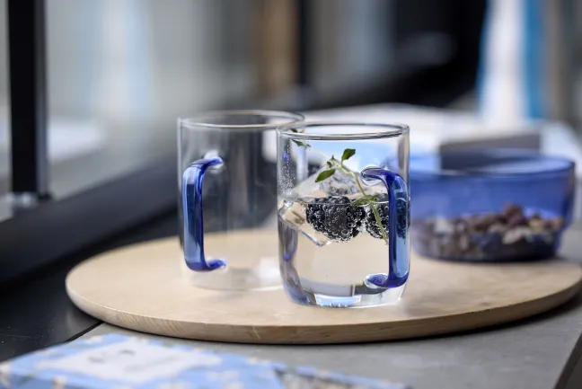 Lyngby Glas Glasbecher Torino 40cl 2 Stück blau Sale