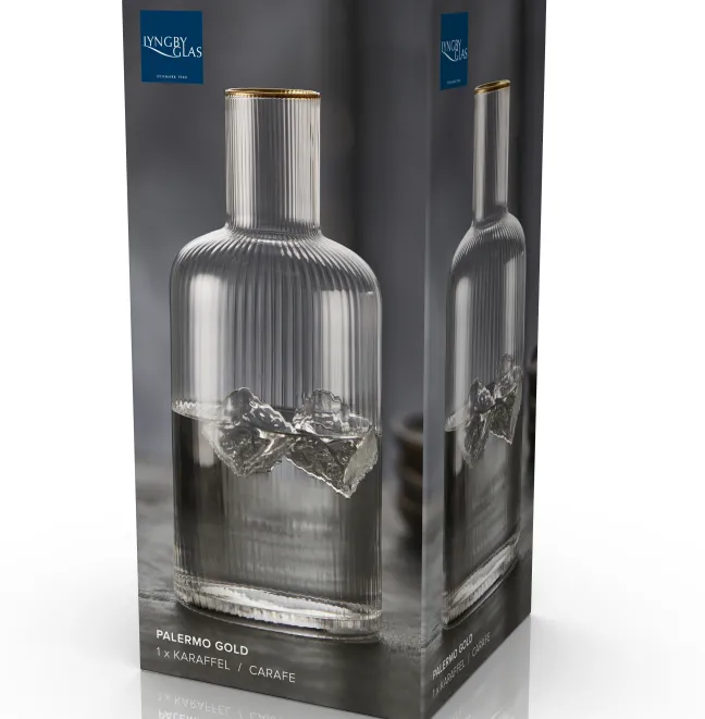 Lyngby Glas Karaffe Palermo Gold 1,5 Liter