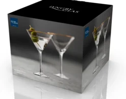 Lyngby Glas Martiniglas Palermo Gold 25cl 4 Stück