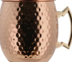 Lyngby Glas Moscow Mule-Krug 55cl 2 Stück gehämmert Kupfer/Stahl
