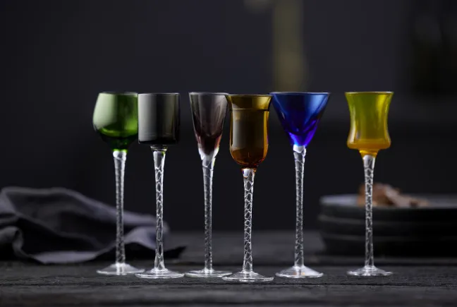 Lyngby Glas Schnapsglas London 18cm 6 Stück bunt