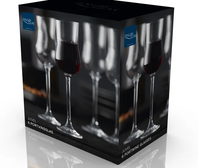 Lyngby Glas Spirits Portweinglas Juvel 9cl 6 Stück