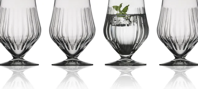 Lyngby Glas Wasserglas mit Fuß Ane 40cl 4 Stück