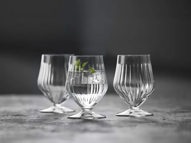 Lyngby Glas Wasserglas mit Fuß Ane 40cl 4 Stück