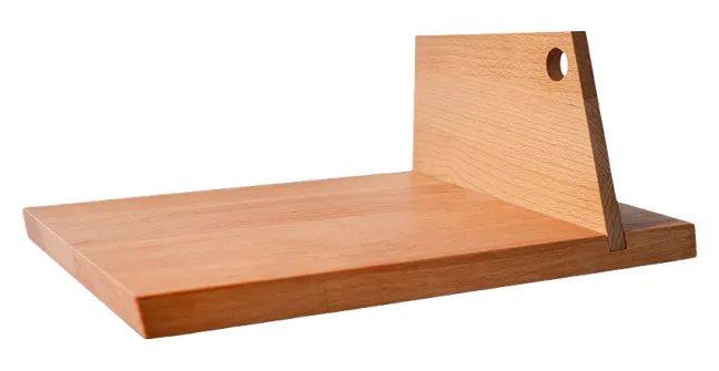 Mühlenbrett Schneidebrett mit Messerhalter Buche Massivholz