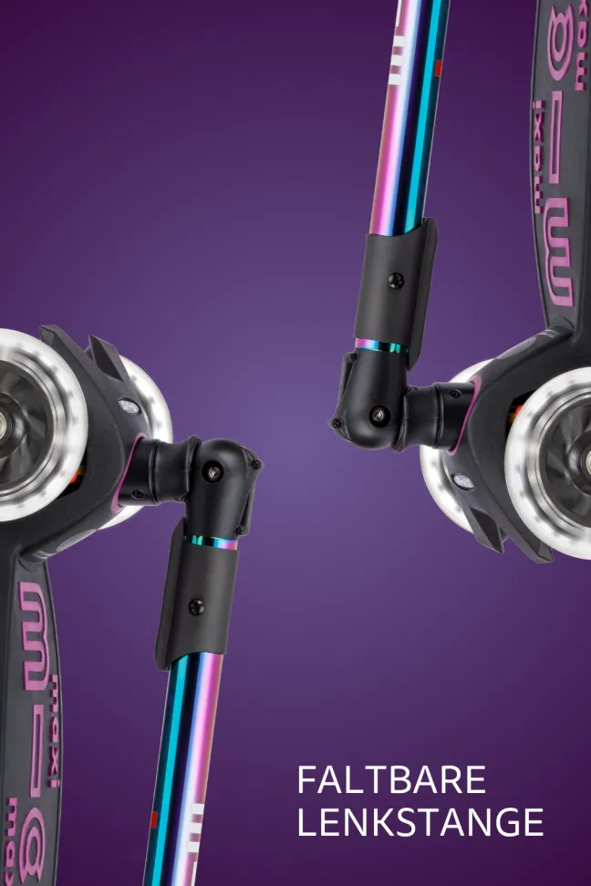 Micro Scooter Maxi Micro Deluxe Foldable LED Neochrome Purple
