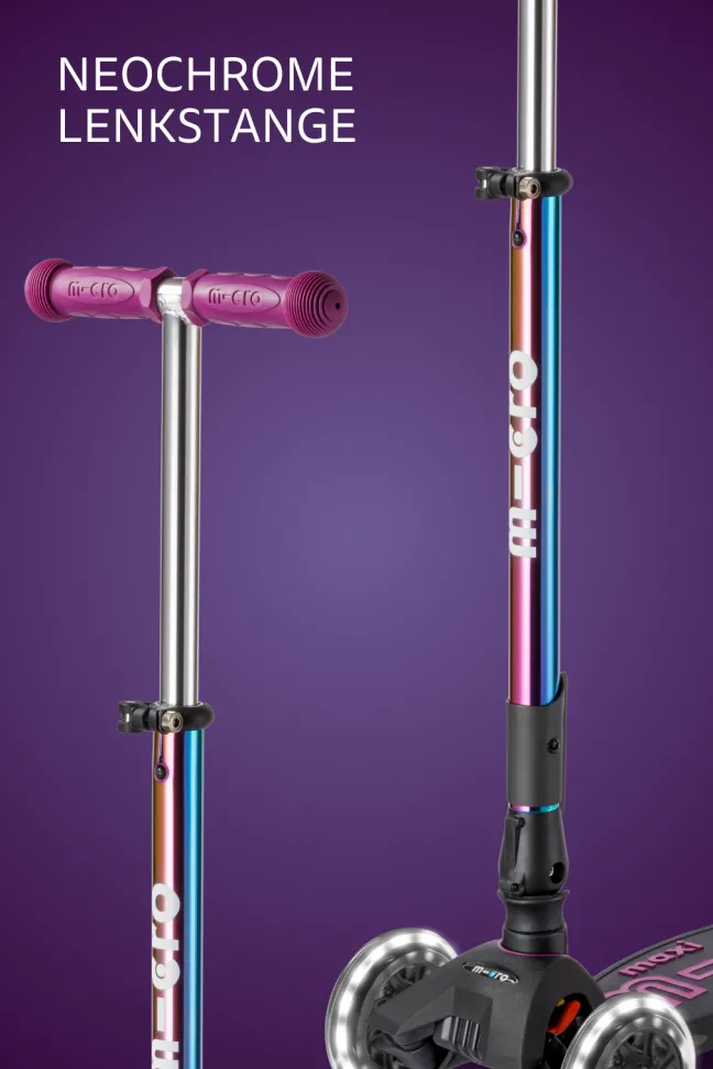 Micro Scooter Maxi Micro Deluxe Foldable LED Neochrome Purple