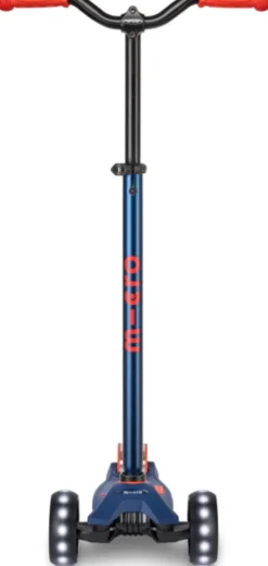 Micro Scooter maxi micro deluxe pro LED navy red