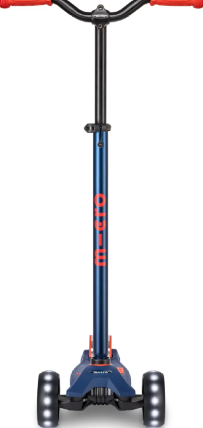 Micro Scooter maxi micro deluxe pro LED navy red